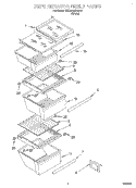 REFRIGERATOR SHELF Diagram and Parts List for SS25AQXHW00  Whirlpool Refrigerator