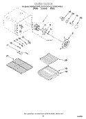 OVEN Diagram and Parts List for KGRT507BWH3  KitchenAid Range