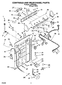 CONTROLS AND REAR PANEL PARTS Diagram and Parts List for LSW9700PQ1  Whirlpool Washer