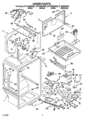 LINER PARTS Diagram and Parts List for GT1SHWXPS02  Whirlpool Refrigerator