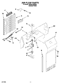 AIR FLOW PARTS Diagram and Parts List for 5VES3FHGRS02  Whirlpool Refrigerator