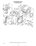 BULKHEAD Diagram and Parts List for LG7001XSW0  Whirlpool Dryer