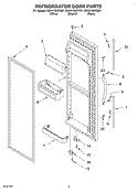 REFRIGERATOR DOOR Diagram and Parts List for GD5NHGXKB01  Whirlpool Refrigerator