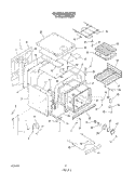 OVEN Diagram and Parts List for B9908B3  Roper Wall Oven