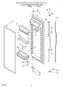 REFRIGERATOR DOOR Diagram and Parts List for KSRE27FHBT02  KitchenAid Refrigerator
