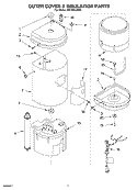 OUTER COVER & INSULATION PARTS Diagram and Parts List for HD1000JSW1  Whirlpool Miscellaneous