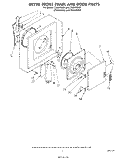 DRYER FRONT PANEL AND DOOR Diagram and Parts List for LT5000XSW1  Whirlpool Washer Dryer Combo