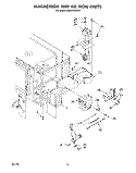 MAGNETRON AND AIR FLOW Diagram and Parts List for KEES705SAB1  KitchenAid Microwave Oven Combo