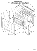 DOOR, OPTIONAL Diagram and Parts List for RF368LXKT1  Whirlpool Range