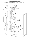 FREEZER DOOR PARTS Diagram and Parts List for KSRD22FKBL14  KitchenAid Refrigerator