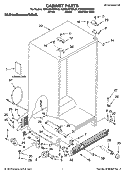 CABINET PARTS Diagram and Parts List for KSRN25FRBL00  KitchenAid Refrigerator