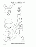 BASE AND PEDESTAL UNIT Diagram and Parts List for 5KSM150PSCER0  KitchenAid Mixer