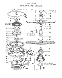 MOTOR, HEATER AND SPRAY ARM Diagram and Parts List for 8587L00  Roper Dishwasher