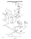 MAGNETRON AND AIR FLOW Diagram and Parts List for RM278BXP1  Whirlpool Microwave Oven Combo