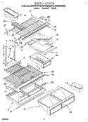 SHELF Diagram and Parts List for 8ET20ZKXBG00  Whirlpool Refrigerator