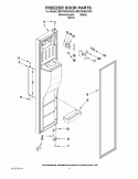 FREEZER DOOR PARTS Diagram and Parts List for BRS70HRANA00  Whirlpool Refrigerator