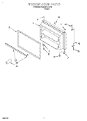 FREEZER DOOR, LIT/OPTIONAL Diagram and Parts List for 3XARG477GF03  Whirlpool Refrigerator