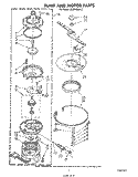 PUMP AND MOTOR Diagram and Parts List for DU3040XP2  Whirlpool Dishwasher