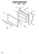 FREEZER DOOR PARTS Diagram and Parts List for TT18AKXPQ03  Estate Refrigerator