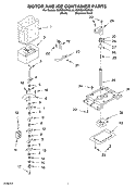 MOTOR AND ICE CONTAINER PARTS Diagram and Parts List for KSRB25FKSS03  KitchenAid Refrigerator