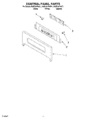 CONTROL PANEL Diagram and Parts List for KEBC207KWH1  KitchenAid Wall Oven