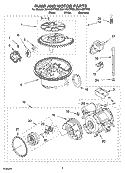PUMP AND MOTOR PARTS Diagram and Parts List for DU1145XTPQ6  Whirlpool Dishwasher