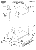CABINET, LITERATURE Diagram and Parts List for RS22AQXGW01  Roper Refrigerator