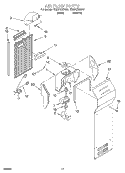 AIR FLOW Diagram and Parts List for TS22AQXGN01  Whirlpool Refrigerator