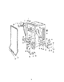 MOTOR, HEATER, AND SPRAY ARM Diagram and Parts List for 8518L40  Roper Dishwasher