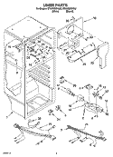 LINER PARTS Diagram and Parts List for ET5WSEXKQ02  Whirlpool Refrigerator