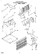 UNIT, LIT/OPTIONAL Diagram and Parts List for RT18DKXEW01  Roper Refrigerator