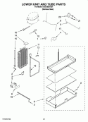 LOWER UNIT AND TUBE PARTS Diagram and Parts List for KSSC48QVS01  KitchenAid Refrigerator