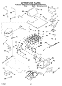 UPPER UNIT PARTS Diagram and Parts List for KSSS36QMB00  KitchenAid Refrigerator