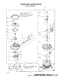 PUMP AND MOTOR Diagram and Parts List for DU8550XT0  Whirlpool Dishwasher