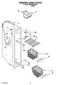FREEZER LINER PARTS Diagram and Parts List for 6GD22DCXHW07  Whirlpool Refrigerator