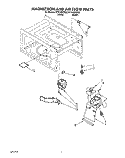 MAGNETRON AND AIR FLOW Diagram and Parts List for MT6120XYB2  Whirlpool Microwave