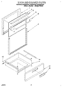 DOOR AND DRAWER Diagram and Parts List for RF302BXDW0  Whirlpool Range
