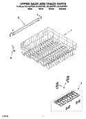 UPPER RACK AND TRACK PARTS Diagram and Parts List for DU1200XTSS1  Whirlpool Dishwasher