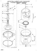 AGITATOR, BASKET AND TUB Diagram and Parts List for LLR8245BW0  Whirlpool Washer