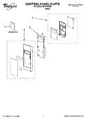 CONTROL PANEL PARTS Diagram and Parts List for MH2175XSB1  Whirlpool Microwave