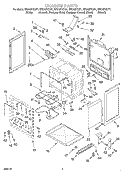 CHASSIS Diagram and Parts List for RF378PXGQ1  Whirlpool Range
