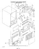 CABINET AND FRONT Diagram and Parts List for JJEC5100XT0  Whirlpool Ice Maker
