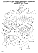 EVAPORATOR, ICE CUTTER GRID AND WATER Diagram and Parts List for KUIS185JPW2  KitchenAid Ice Maker