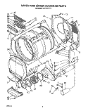 UPPER AND LOWER BULKHEAD, LIT/OPTIONAL Diagram and Parts List for CS5105XWW0  Whirlpool Dryer