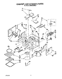 CABINET AND STIRRER, OPTIONAL Diagram and Parts List for KEMS306XWH0  KitchenAid Wall Oven