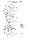 REFRIGERATOR SHELF Diagram and Parts List for 8ED22PKXFN00  Whirlpool Refrigerator