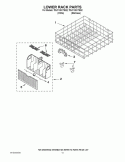 LOWER RACK PARTS Diagram and Parts List for 7DU1100XTSQ2  Whirlpool Dishwasher