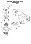 INTERNAL MICROWAVE PARTS, OPTIONAL PARTS Diagram and Parts List for KBHS109SSS01  KitchenAid Microwave