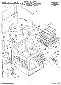 OVEN Diagram and Parts List for KEDC205BWH0  KitchenAid Range