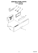 CONTROL PANEL PARTS Diagram and Parts List for KUDS03FTPA3  KitchenAid Dishwasher